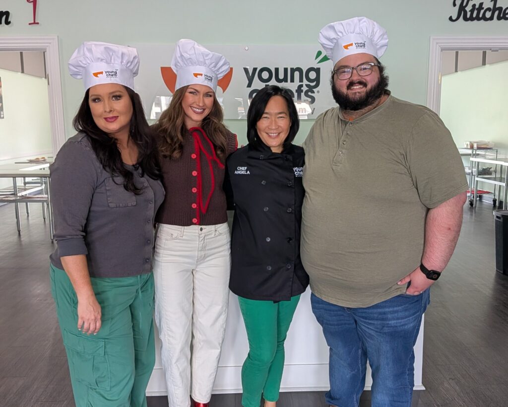 Angela Yao Koch, 5News inside Young Chefs Academy Rogers during a 5NEWS NW Arkansas feature